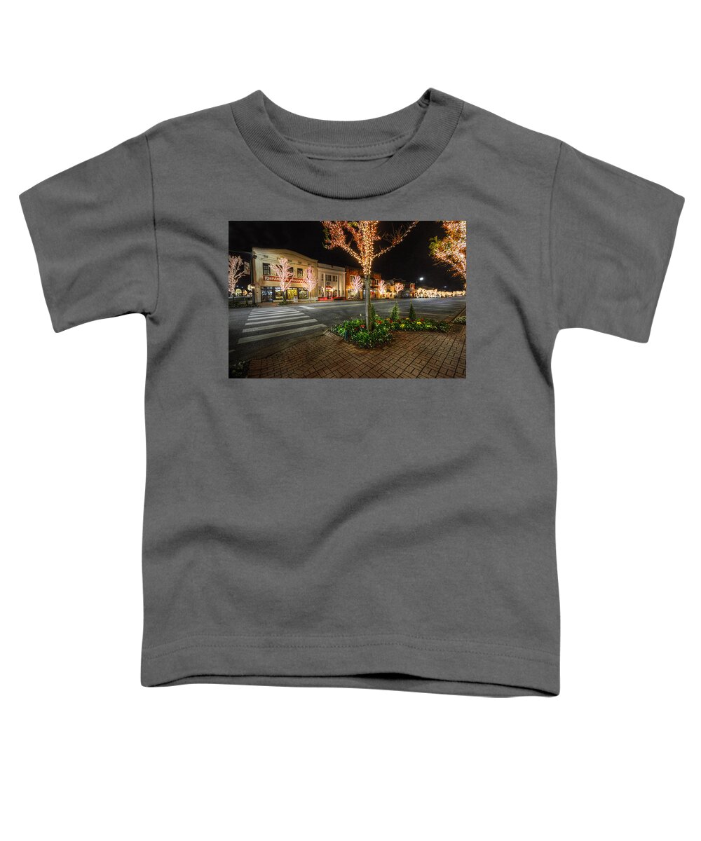 Palm Toddler T-Shirt featuring the digital art Lights of Fairhope Ave by Michael Thomas