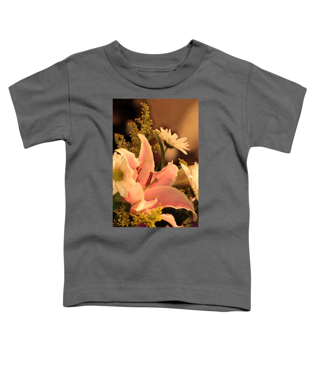 Pink Toddler T-Shirt featuring the photograph Lily in Pink by Carolyn Jacob