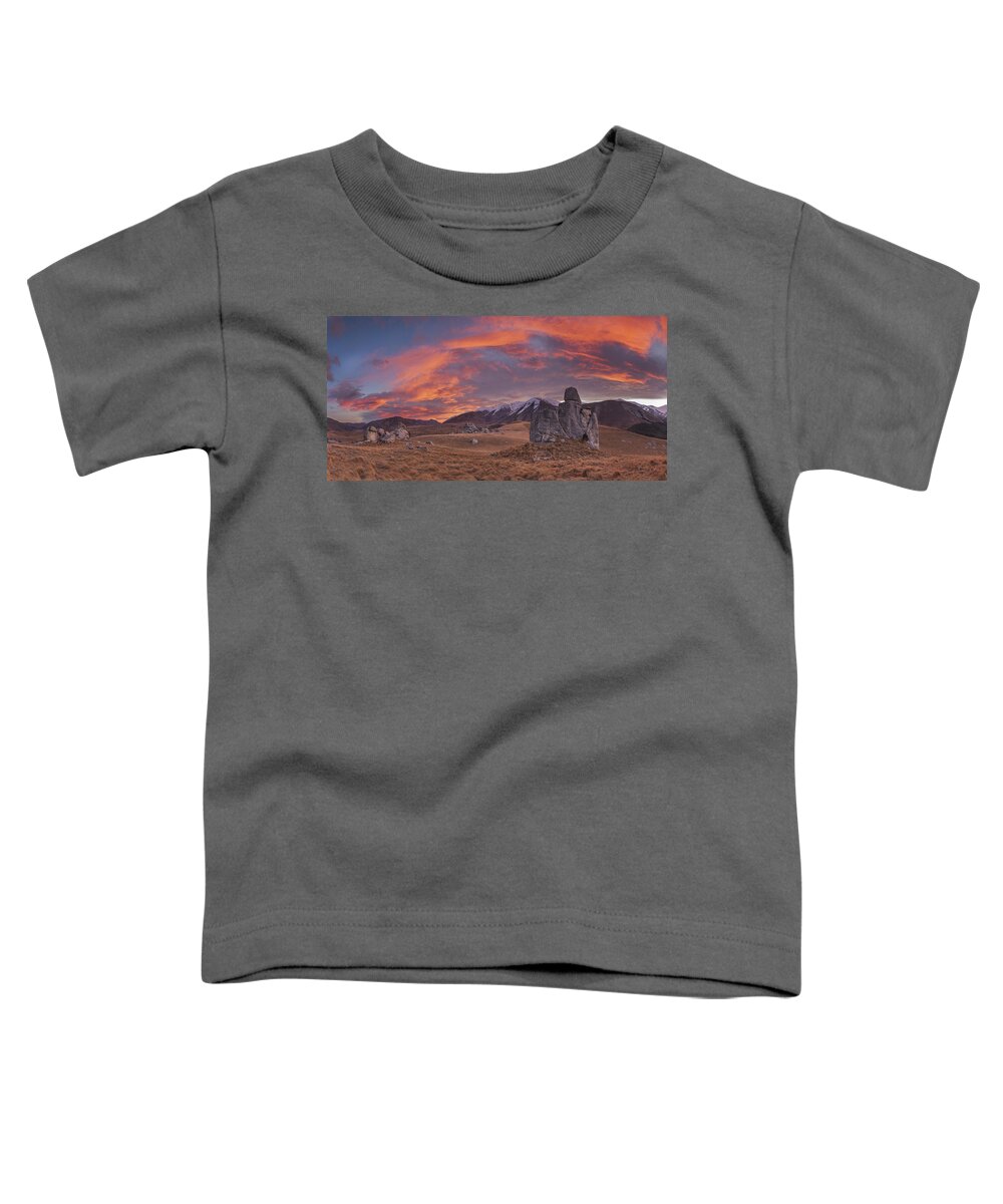 Colin Monteath Toddler T-Shirt featuring the photograph Limestone Boulders And Craigieburn by Colin Monteath