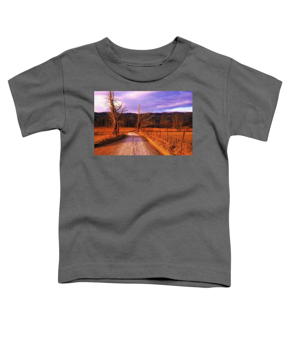 Fine Art Toddler T-Shirt featuring the photograph Lonely Road by Rodney Lee Williams
