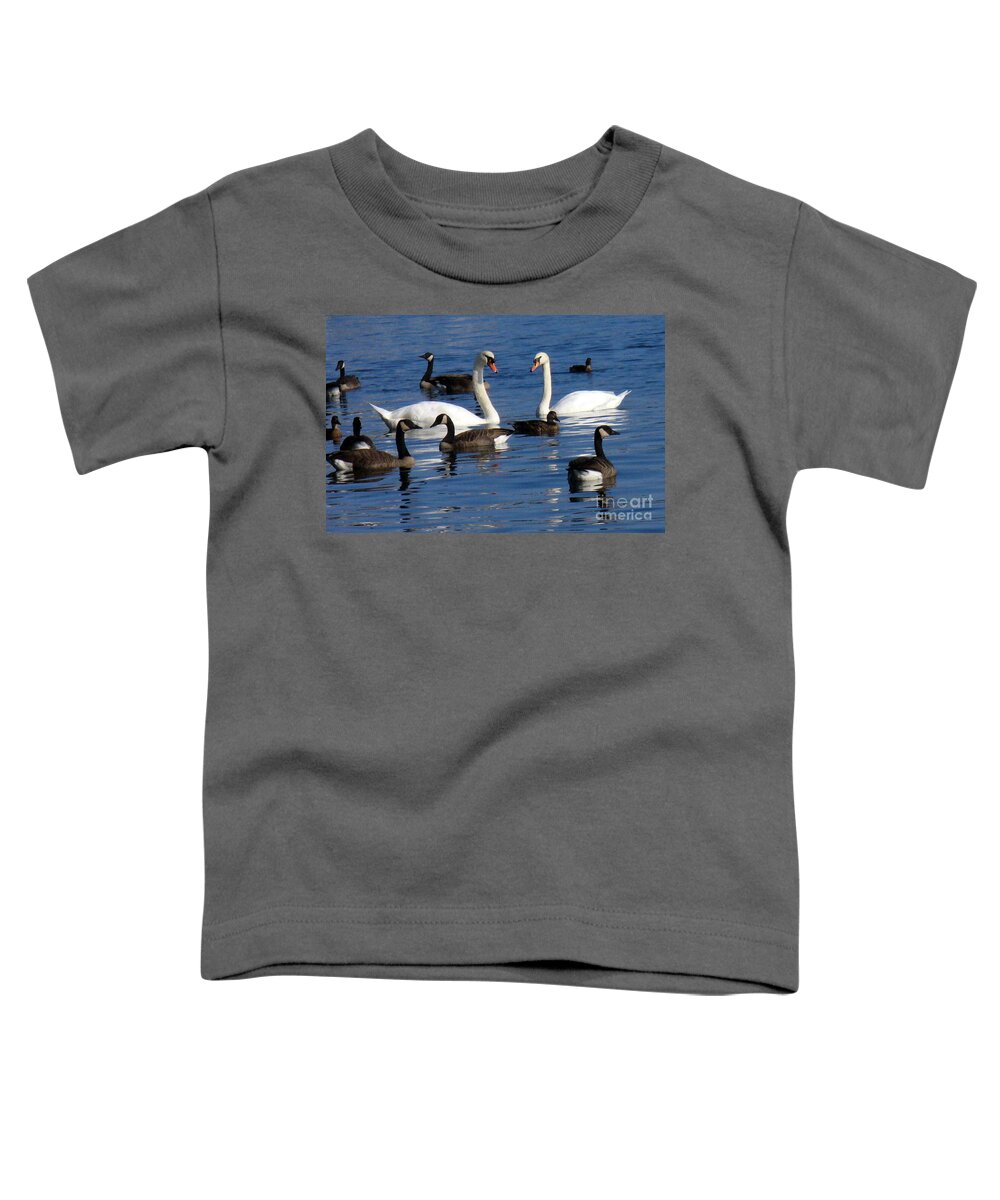 Avian Bird Toddler T-Shirt featuring the photograph Love Is In The Air by Lingfai Leung
