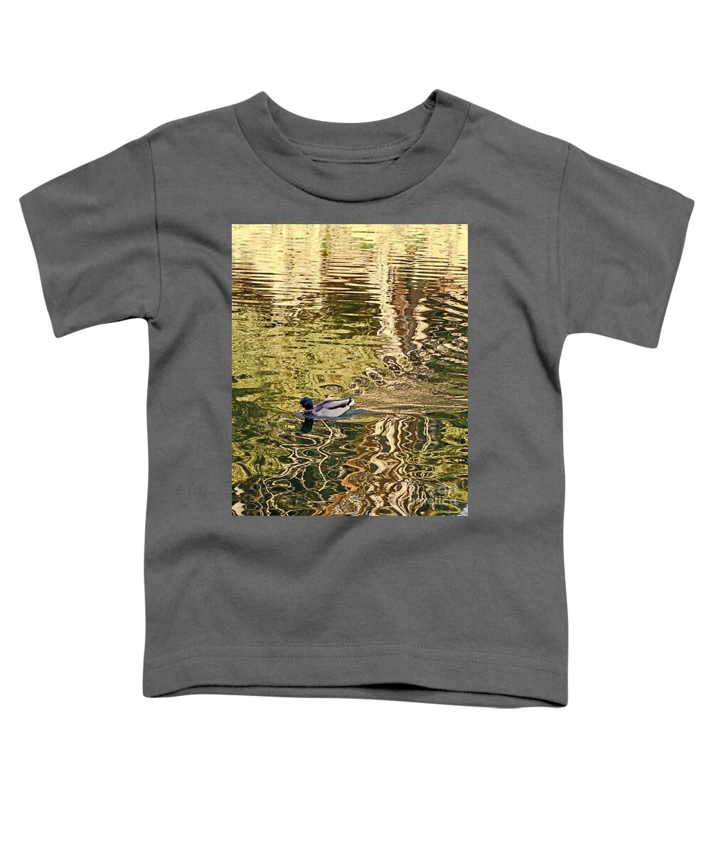 Anas Platyrhynchos Toddler T-Shirt featuring the photograph Mallard Painting by Kate Brown