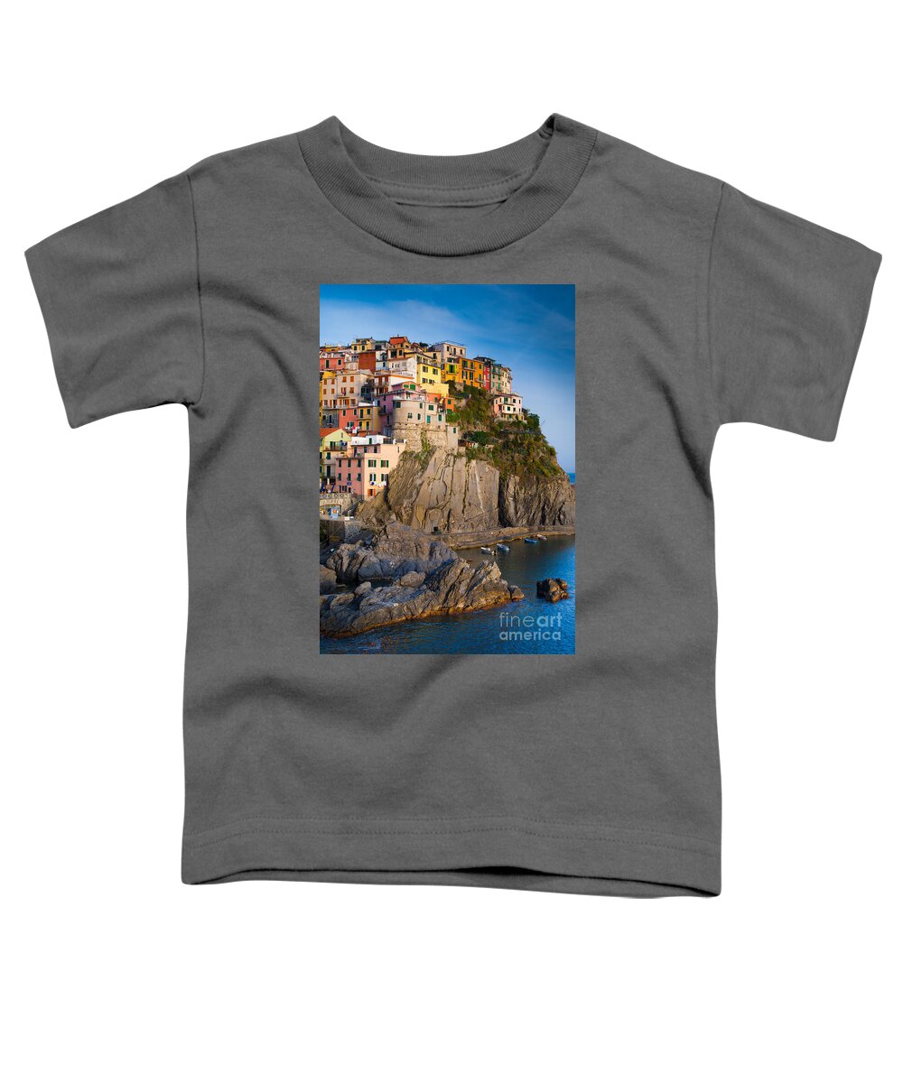 Cinque Terre Toddler T-Shirt featuring the photograph Manarola Afternoon by Inge Johnsson