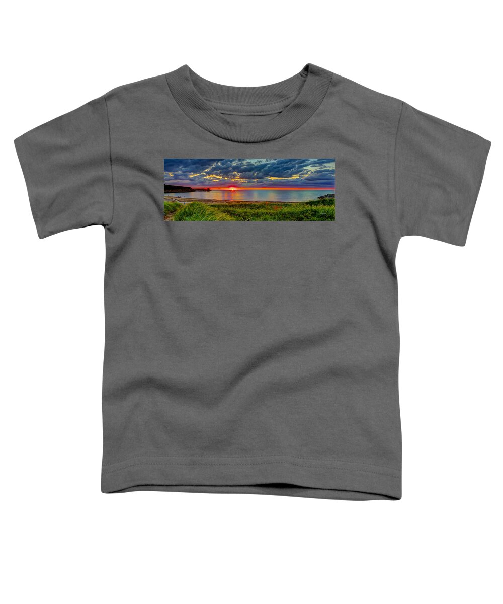 Blue Toddler T-Shirt featuring the photograph Margaree Harbour Sunset Nova Scotia by Fred J Lord