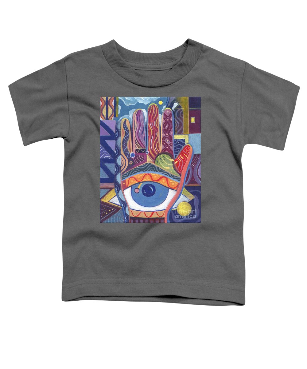 Visions Toddler T-Shirt featuring the painting May You Realize Your Dreams by Helena Tiainen
