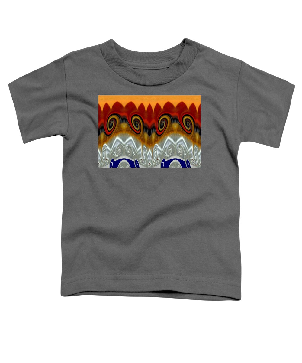 Geometric Toddler T-Shirt featuring the digital art Mayan Vacation by Donna Blackhall