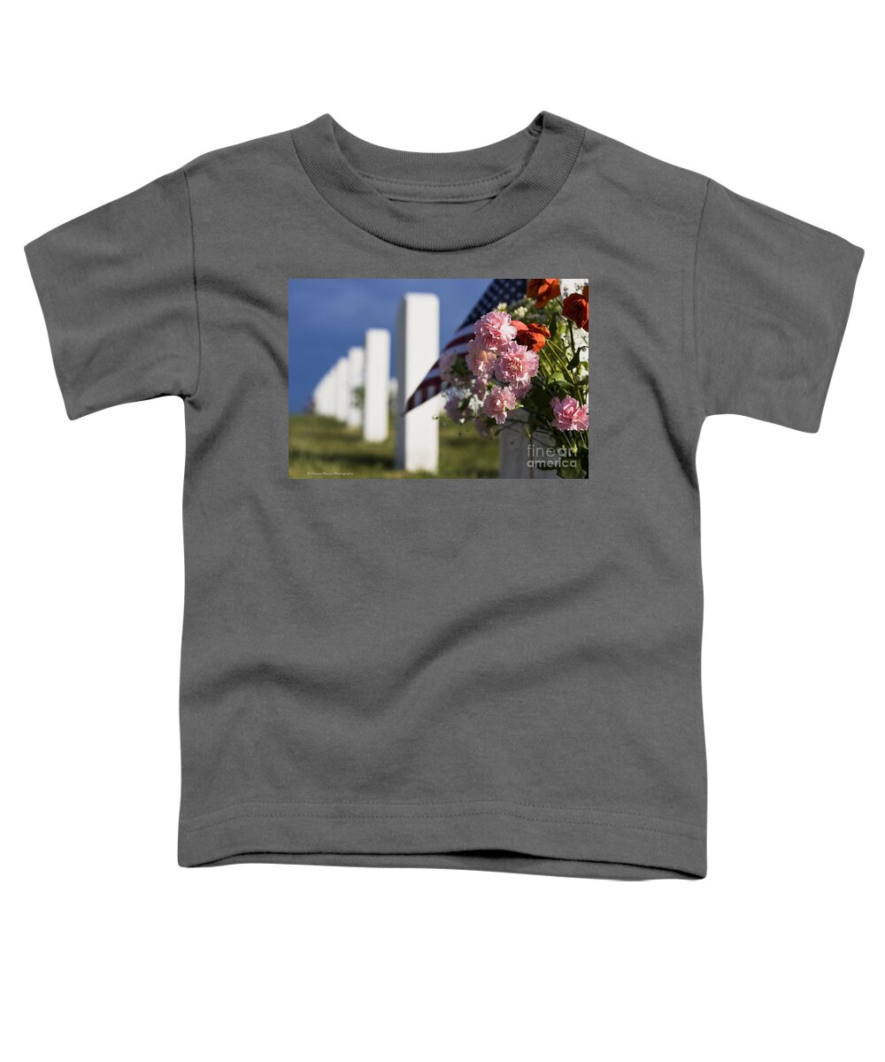 Memorial Day Toddler T-Shirt featuring the photograph Memorial Day Beauty in the Sacrifice by Wayne Moran