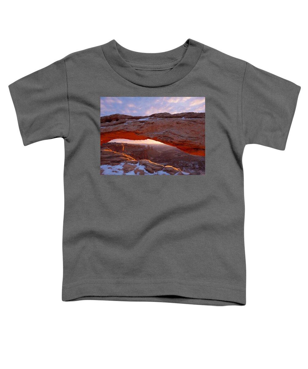 Mesa Arch Toddler T-Shirt featuring the photograph Mesa Glow by Emily Dickey