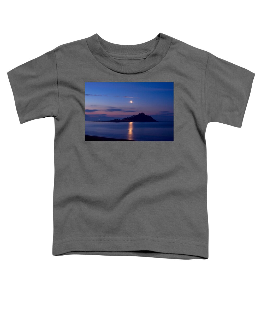 St Michaels Mount Toddler T-Shirt featuring the photograph Moonlight St Michael's Mount, Cornwall by Tony Mills