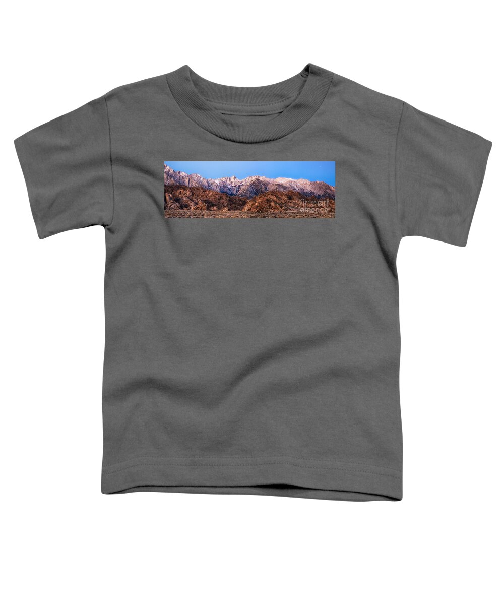 Sierras Toddler T-Shirt featuring the photograph Morning Light Mount Whitney by Anthony Michael Bonafede