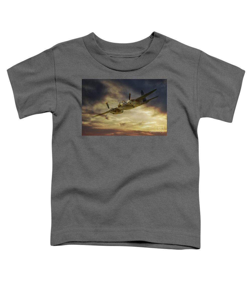 De Havilland Mosquito Toddler T-Shirt featuring the digital art Mosquito by Airpower Art