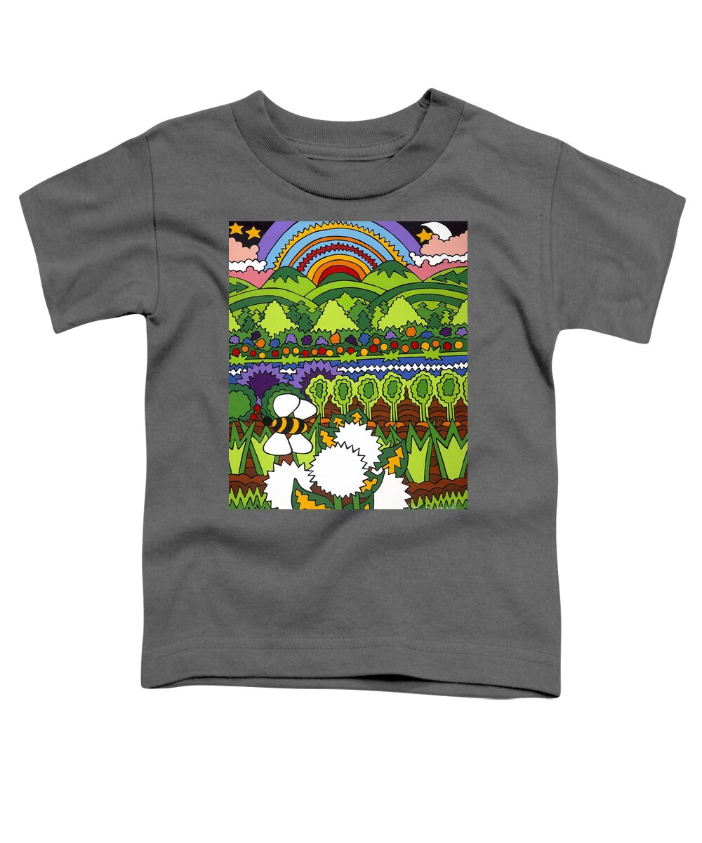 Gardens Toddler T-Shirt featuring the painting Mother Earth by Rojax Art
