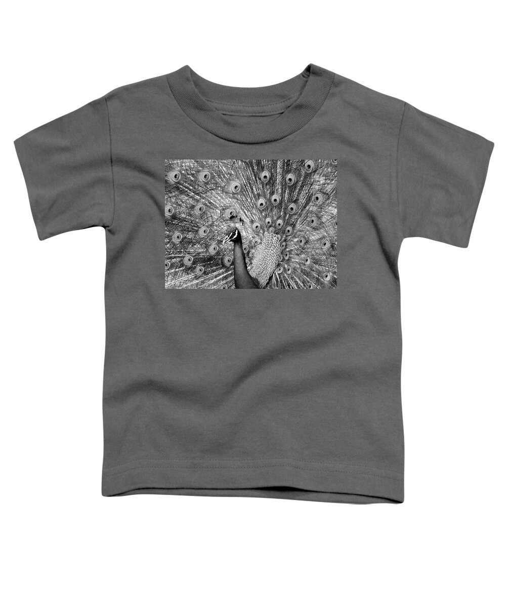 Peacocks Toddler T-Shirt featuring the photograph Mother Natures Fireworks by Karen Wiles