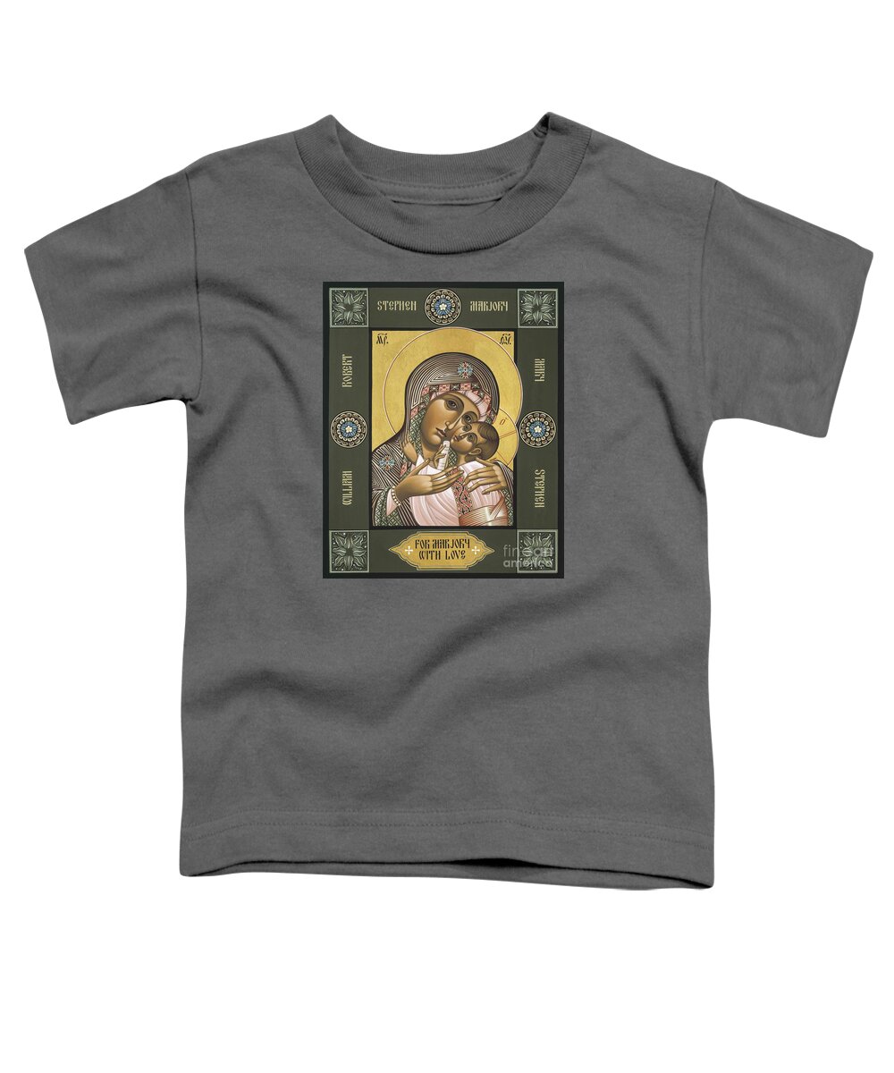 Mother Of God Toddler T-Shirt featuring the painting Mother of Fairest Love 053 by William Hart McNichols