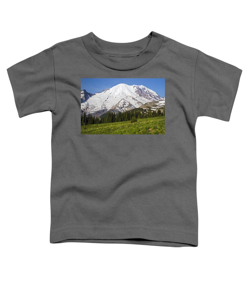 Mount Rainier Toddler T-Shirt featuring the photograph Mount Rainier Washington by Pierre Leclerc Photography