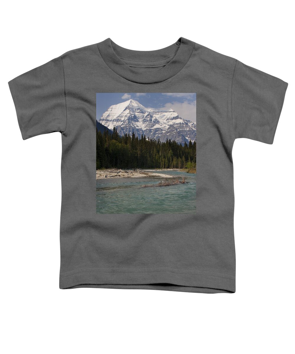 Landscape Toddler T-Shirt featuring the photograph Mount Robson Canadian Rockies by Tony Mills