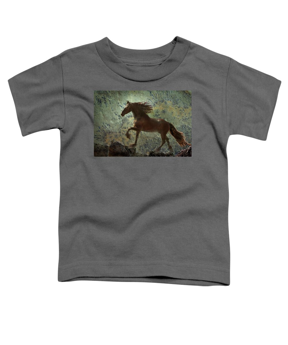 Regal Horses Toddler T-Shirt featuring the photograph Mountain Majesty by Melinda Hughes-Berland