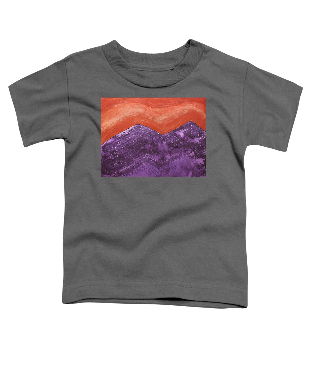 Mountains Toddler T-Shirt featuring the painting Mountain Majesty original painting by Sol Luckman