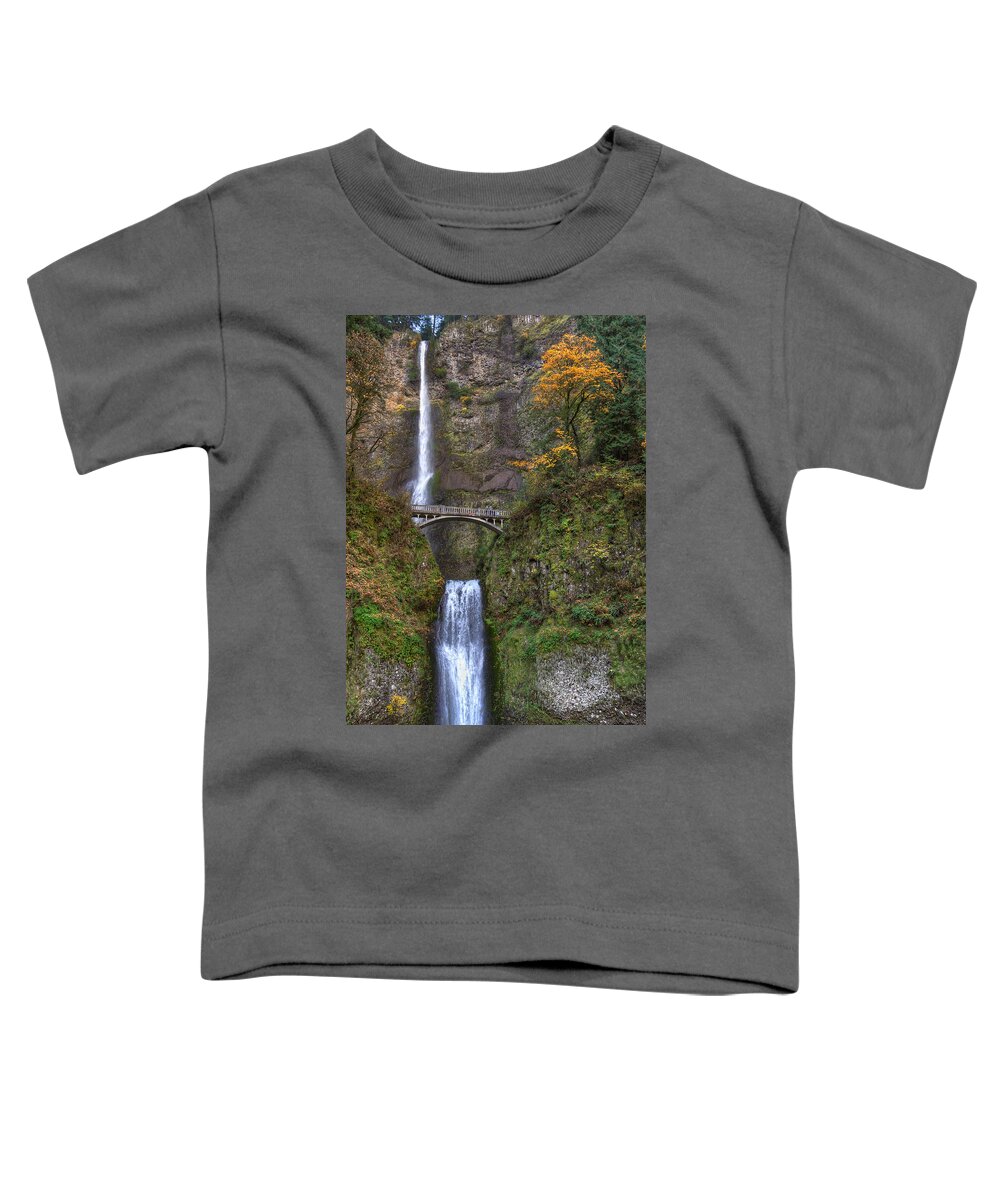 Multnomah Toddler T-Shirt featuring the photograph Multnomah Falls by David Hart