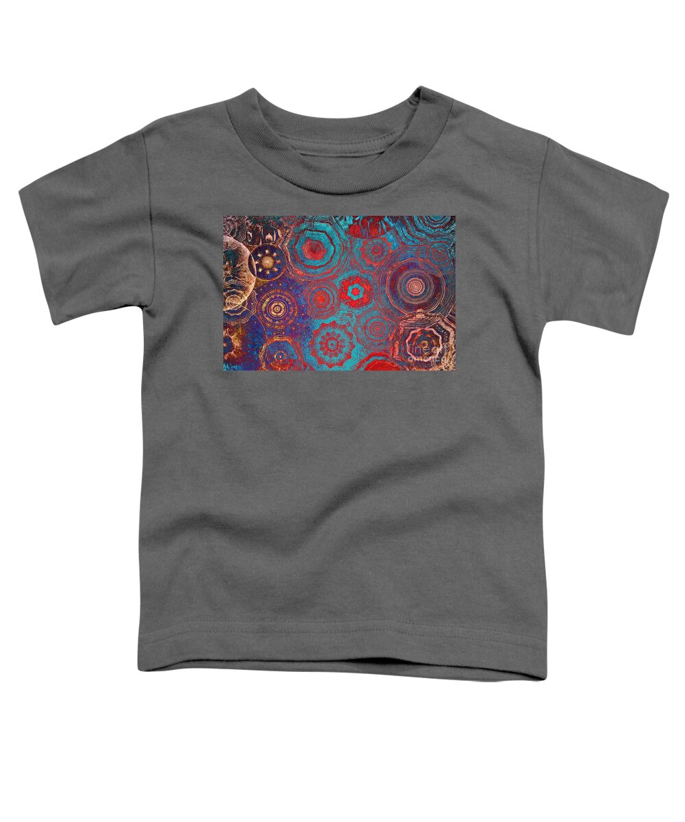 Circles Toddler T-Shirt featuring the digital art Mysterious Circles by Klara Acel