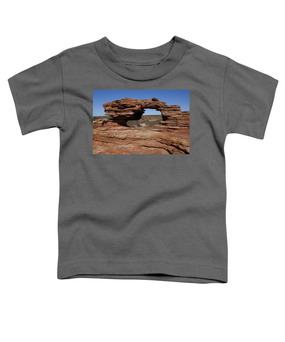 Feb0514 Toddler T-Shirt featuring the photograph Natural Arch In Desert Kalbarri Np by Hiroya Minakuchi