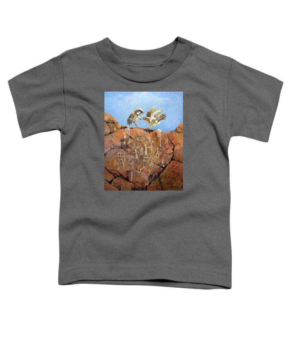 Nature Toddler T-Shirt featuring the painting Nature's Fury by Donna Tucker