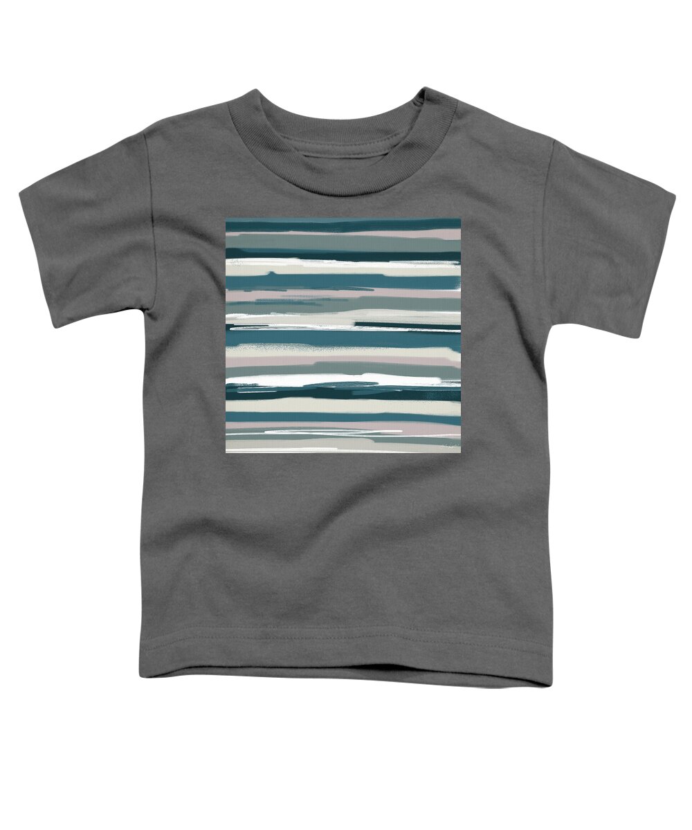 Turquoise Toddler T-Shirt featuring the painting Nautical Sense by Lourry Legarde