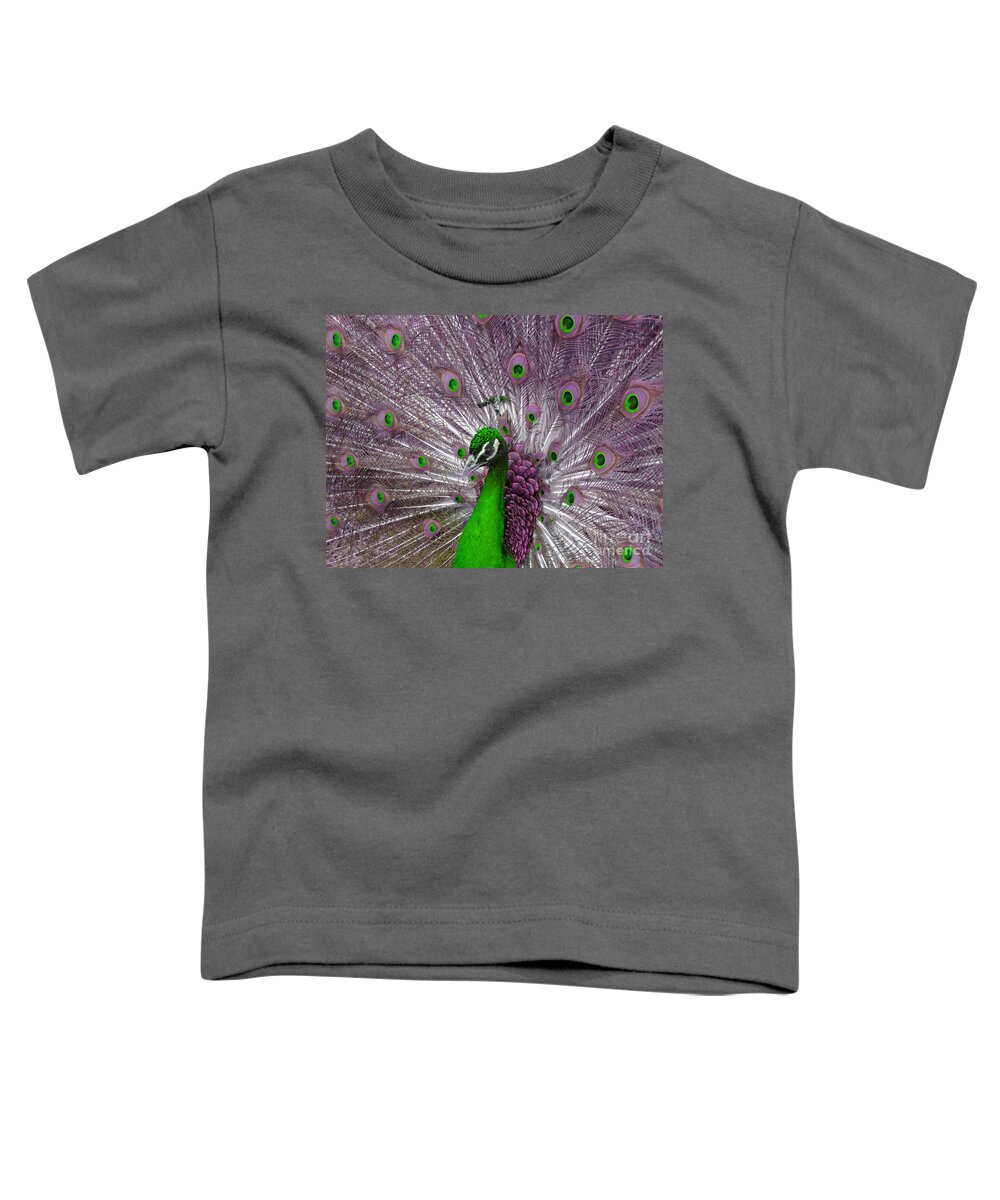 Peacock Toddler T-Shirt featuring the photograph New Clothes by Ann Horn