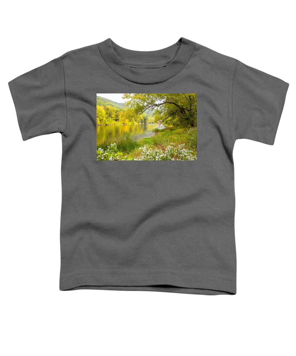 Landscape Toddler T-Shirt featuring the photograph New Englands Early Autumn by Karol Livote