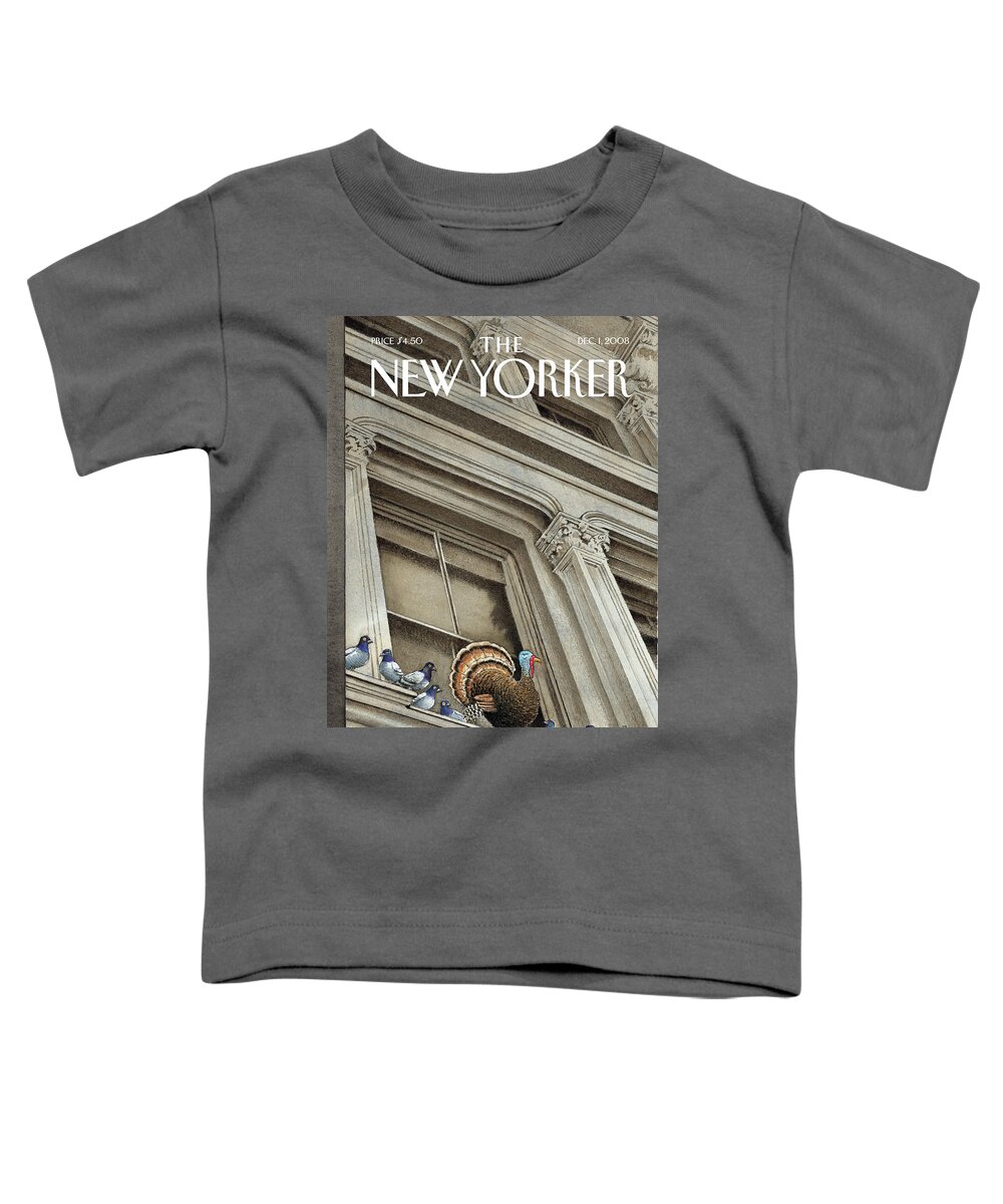 Turkey Toddler T-Shirt featuring the painting Family Gathering by Harry Bliss