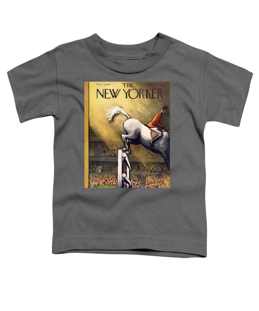 Arthur Getz Agt Toddler T-Shirt featuring the painting New Yorker November 9th, 1957 by Arthur Getz
