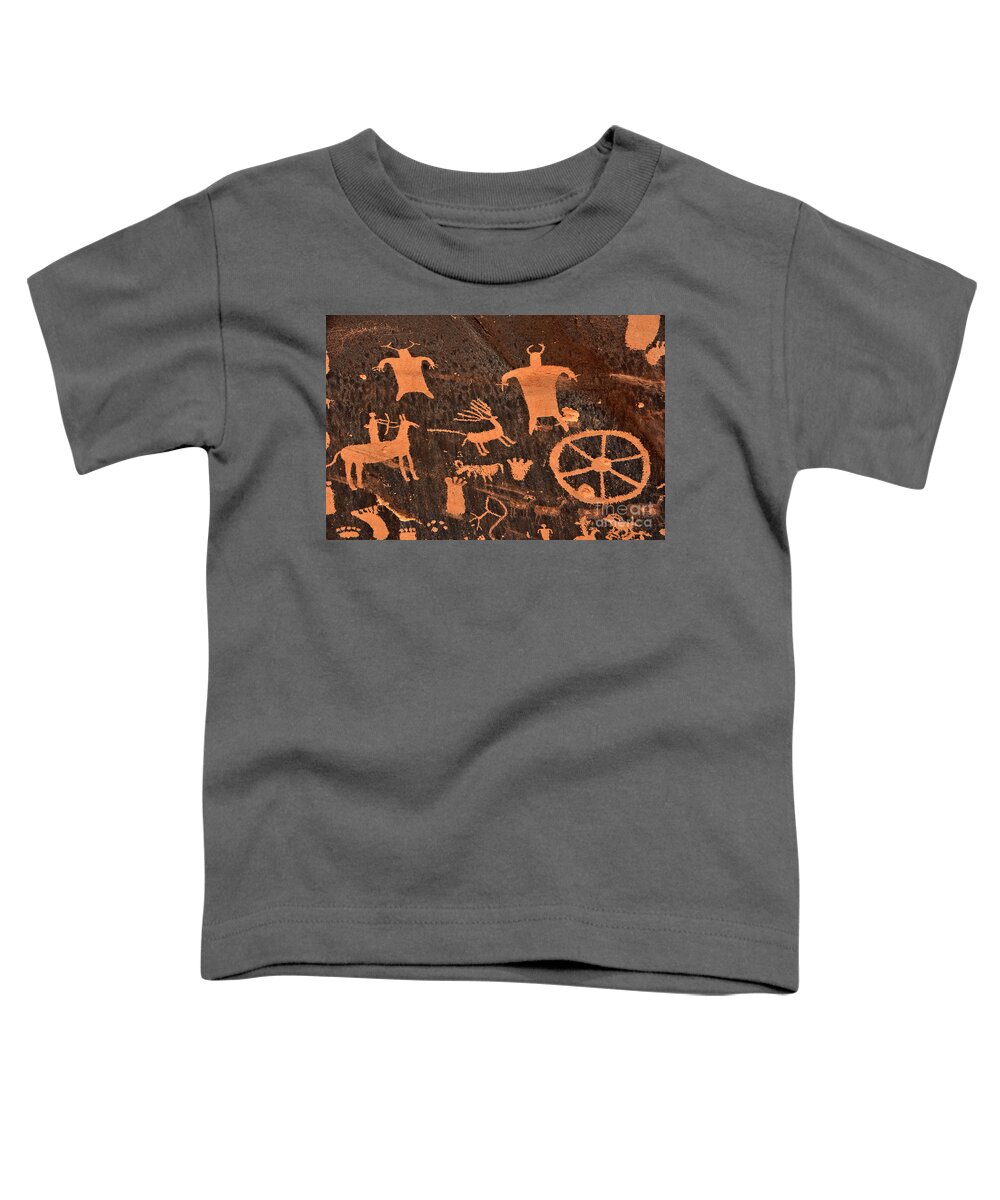 Petroglyphs Toddler T-Shirt featuring the photograph Newspaper Rock Close-up by Gary Whitton