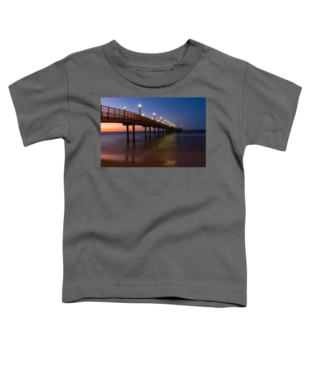 Sea Toddler T-Shirt featuring the photograph Night time Sea by AM FineArtPrints