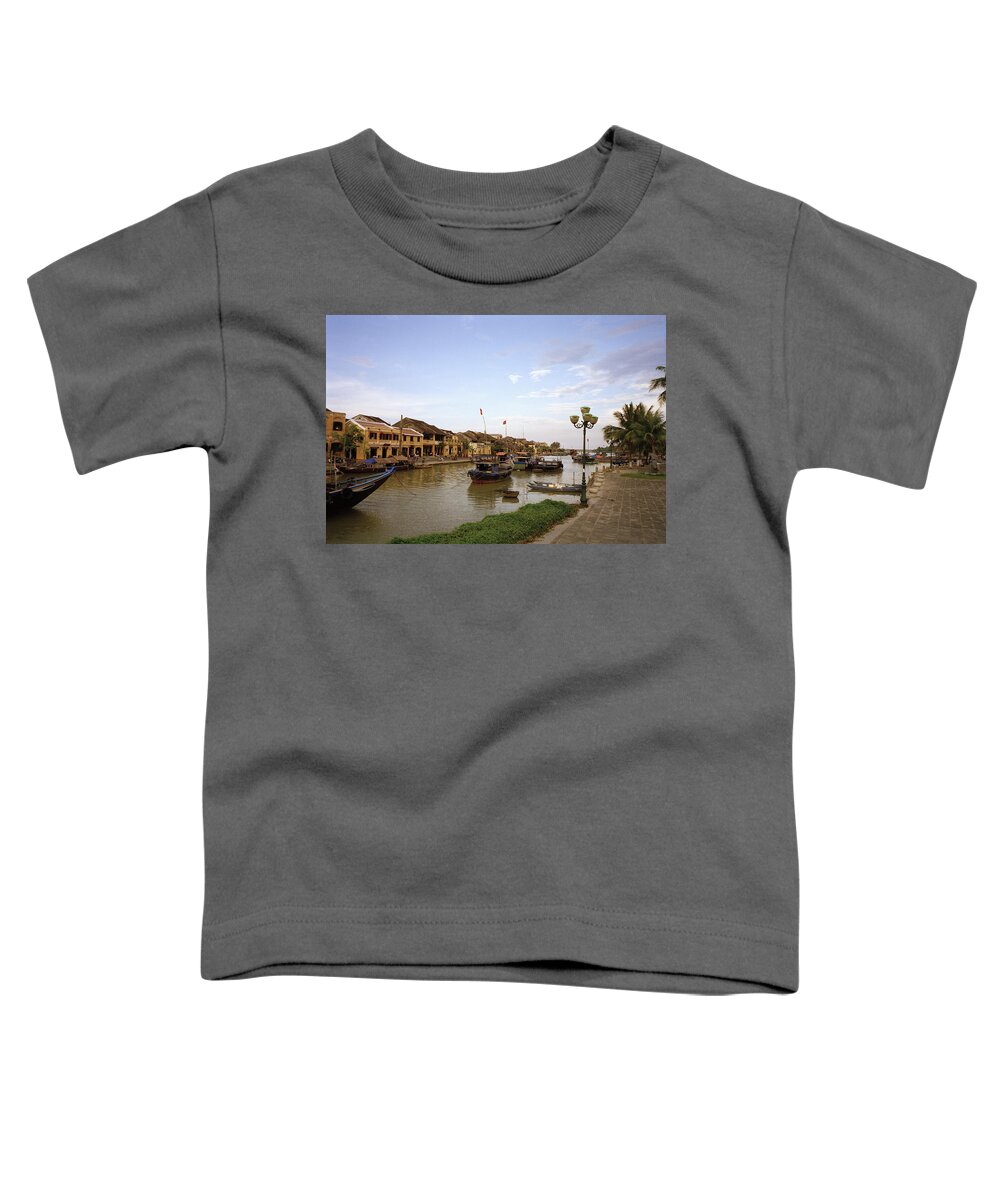 River Toddler T-Shirt featuring the photograph Nightfall Over Hoi An by Shaun Higson