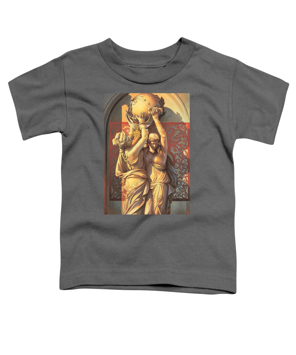 Conceptual Toddler T-Shirt featuring the painting Offering by Mia Tavonatti