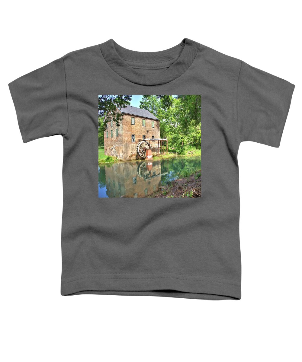 10399 Toddler T-Shirt featuring the photograph Barnett's Old Stone Mill - Square by Gordon Elwell
