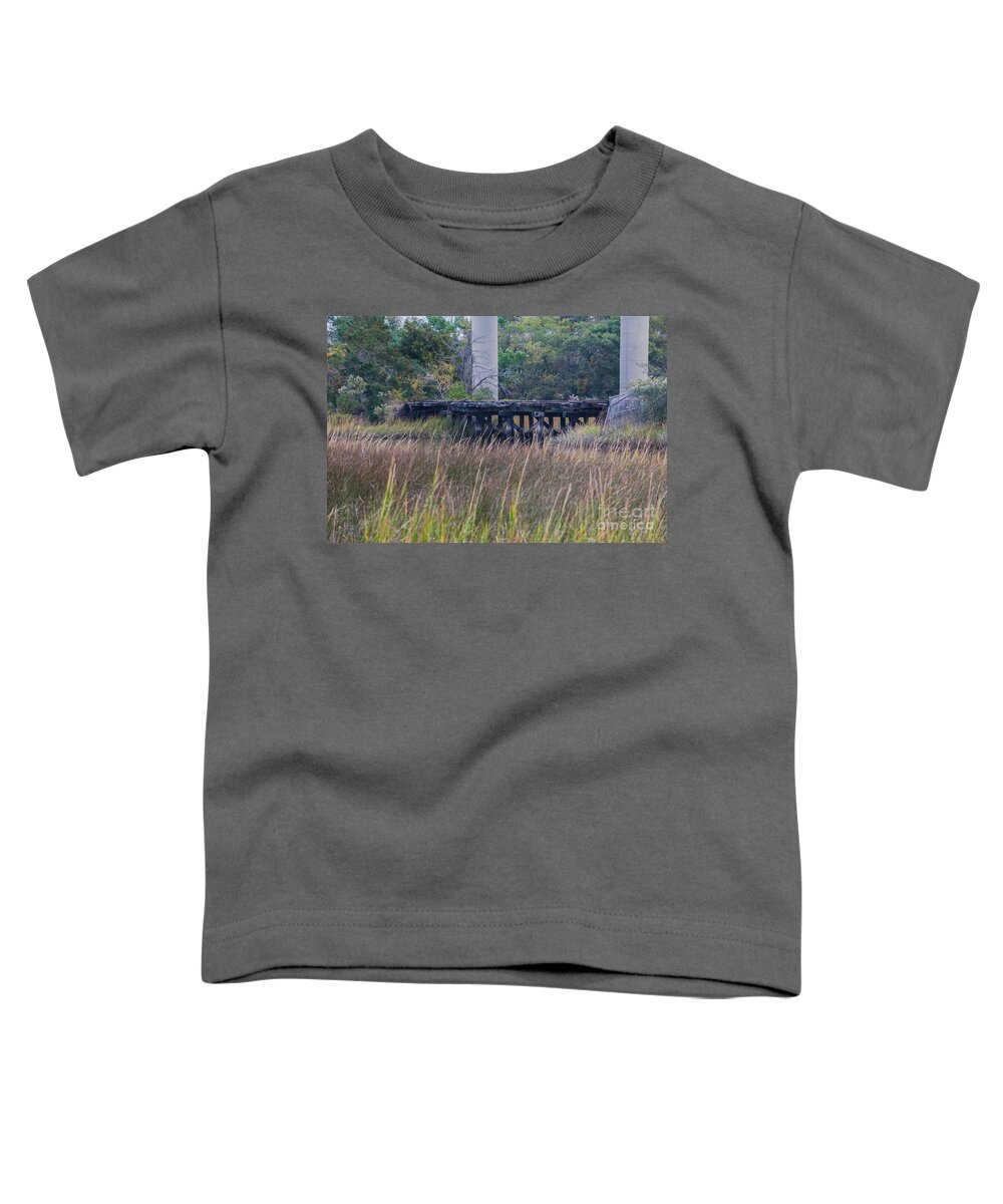 Old Train Tracks Toddler T-Shirt featuring the photograph Old Train Tracks by Dale Powell