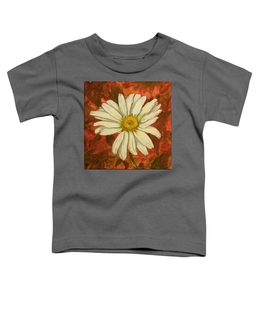 Daisy Toddler T-Shirt featuring the painting One Yorktown Daisy by Nicole Angell
