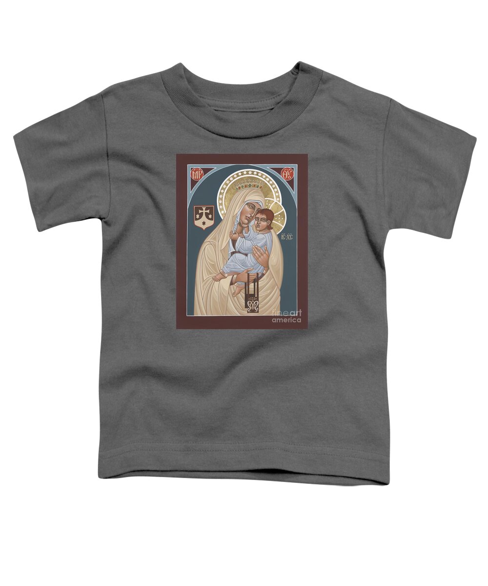Our Lady Of Mt. Carmel Was Commissioned By The Church Of Mt. Carmel In Brooklyn Toddler T-Shirt featuring the painting Our Lady of Mt. Carmel 255 by William Hart McNichols
