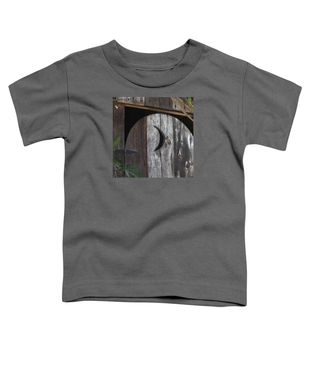 Outhouse Toddler T-Shirt featuring the photograph Outhouse Door by Art Block Collections