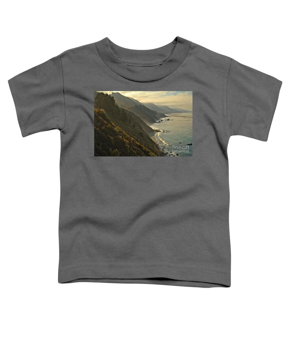 California State Parks Toddler T-Shirt featuring the photograph Pacific Coastal Cliffs by Adam Jewell