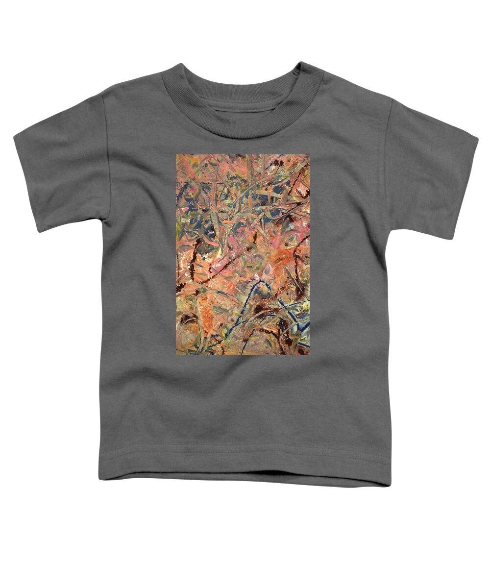 Abstract Toddler T-Shirt featuring the painting Paint number 52 by James W Johnson