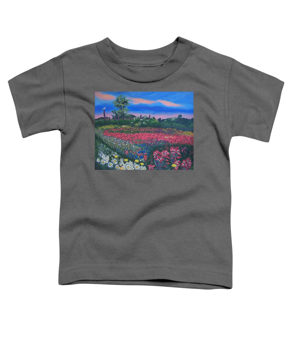 Paradise Toddler T-Shirt featuring the painting Paradise by Vera Smith