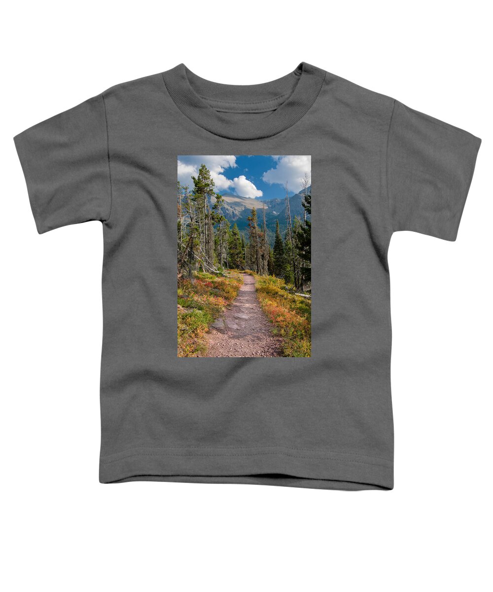 Glacier National Park Toddler T-Shirt featuring the photograph Path to Glacier Splendor by Greg Nyquist
