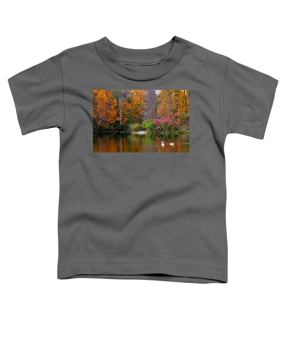 Lake Toddler T-Shirt featuring the photograph Peaceful Lake by Andrea Platt