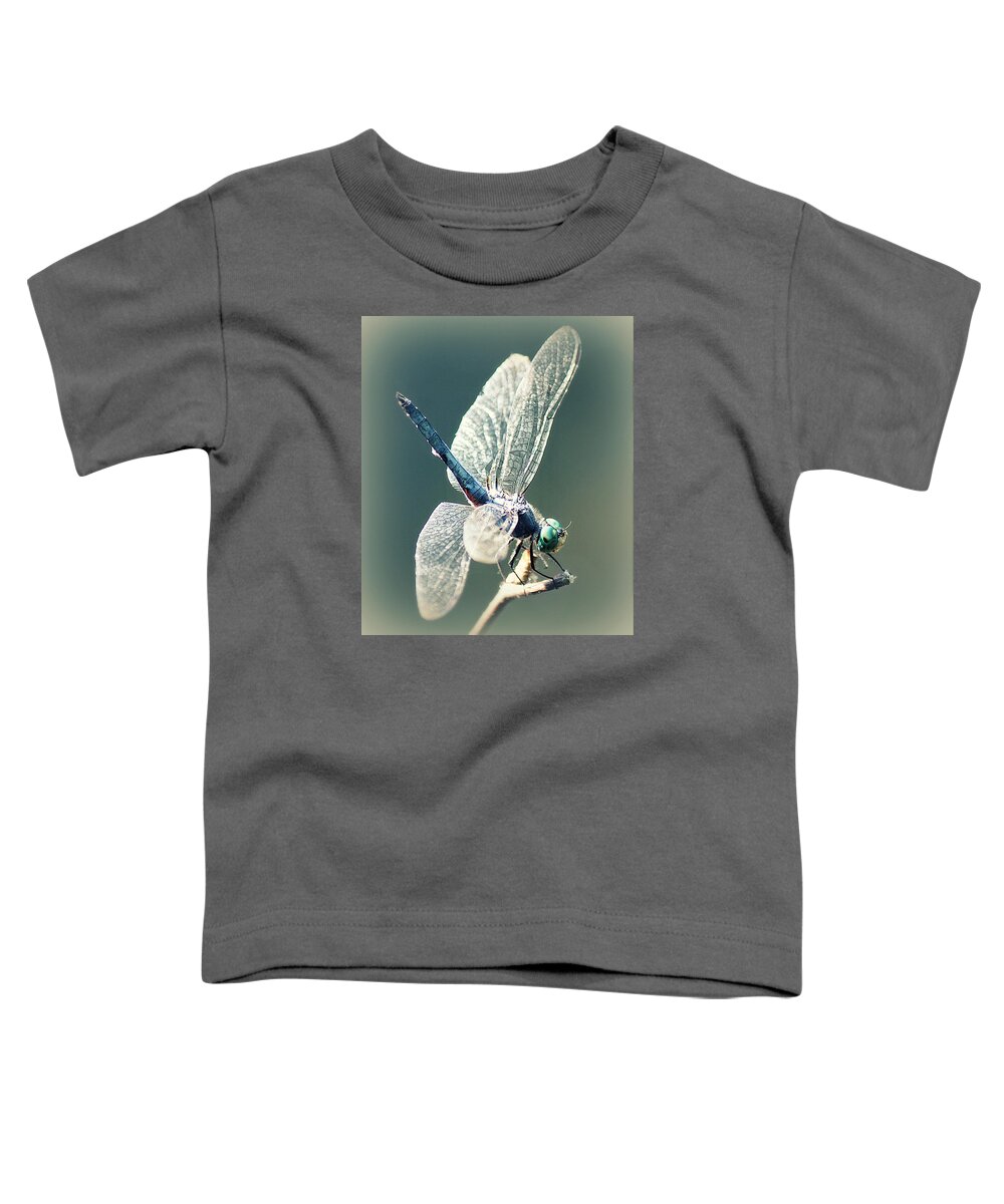 Dragonfly Toddler T-Shirt featuring the photograph Peaceful Pause by Melanie Lankford Photography