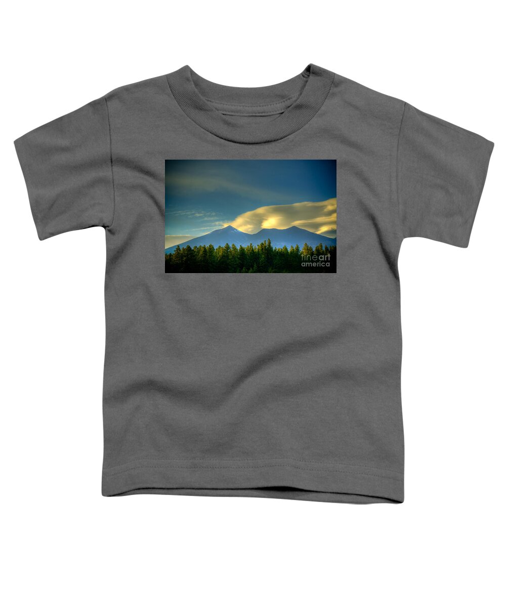 San Francisco Peaks Toddler T-Shirt featuring the photograph Peaks by Kelly Wade