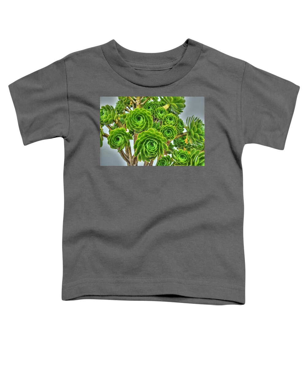 Floral Toddler T-Shirt featuring the photograph Pedals of Green by Richard Gehlbach