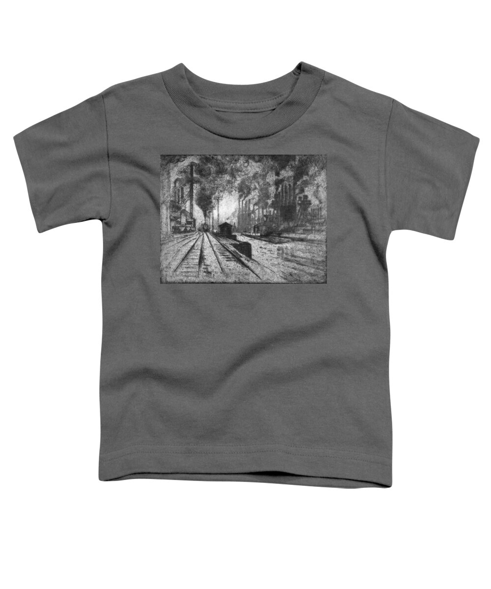 1909 Toddler T-Shirt featuring the painting Pennell Homestead, 1909 by Granger