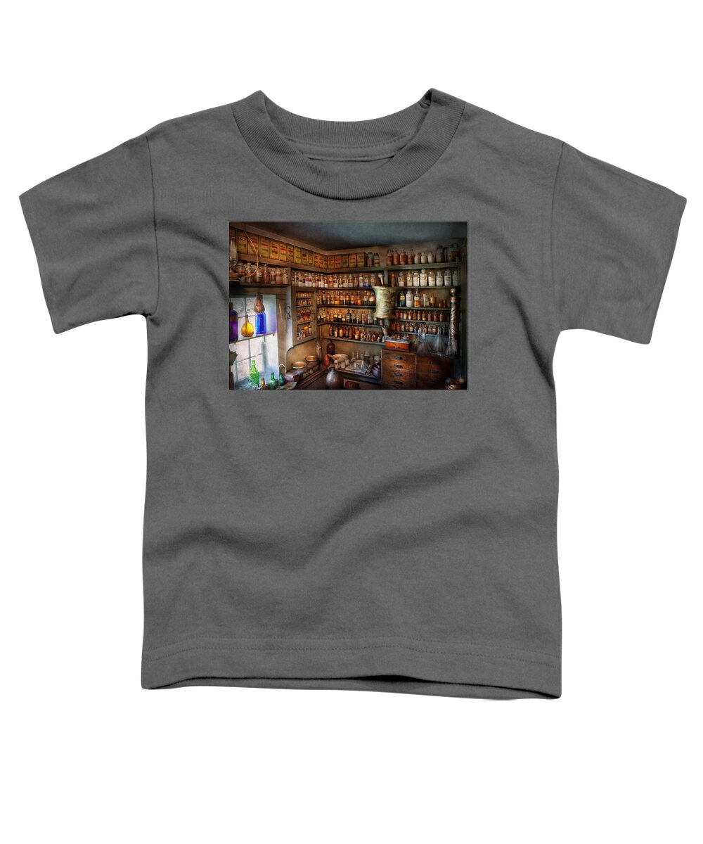 Hdr Toddler T-Shirt featuring the photograph Pharmacy - Medicinal chemistry by Mike Savad